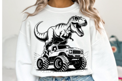 Dinosaur &amp; Truck Svg Design | Svg Cut Files | Shirt Svg Product Image 2