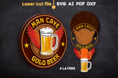 Beer Bar Sign SVG laser cut files for Glowforge Product Image 2