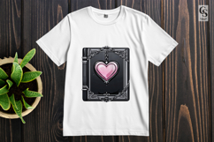 Gothic Heart Spellbook Clipart Sublimation PNG Product Image 2