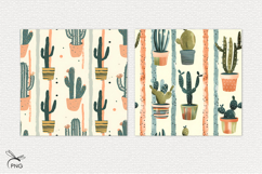 Cacti digital paper, background clipart Product Image 2