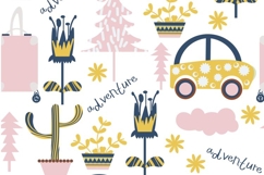 Travel seamless pattern vector, EPS abstract art Product Image 1