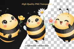 15 Bundle Watercolor Cute Bee Baby Honey Hive Sting Buzz Product Image 2