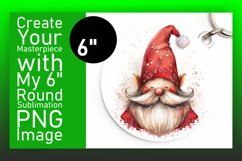 Whimsical Watercolor Gnome Circle Design Design PNG Product Image 1
