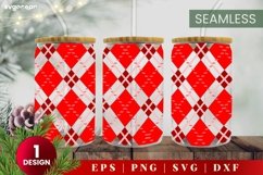 Christmas Pattern Can Glass | Svg Bundle | 16 Oz Libbey Product Image 2