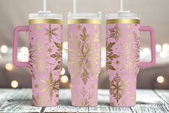 Tumbler laser svg| 40oz Tumbler Christmas Snowflakes wrap Product Image 3