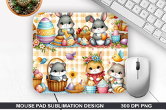 Bunny Mouse Pad Sublimation, Animals Mouse Pad PNG Design Product Image 1