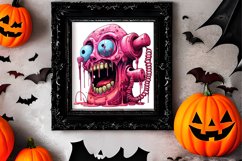 Halloween Pink Ghost Sublimation Clipart, Halloween PNG Product Image 2