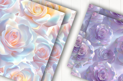 Pastel Rose Bloom Digital Paper Product Image 2
