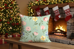 holiday aesthetic pillow mockup Product Image 3