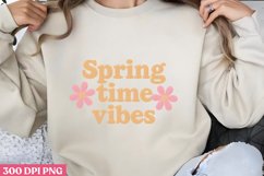 Spring Time Vibes PNG, Hello Spring Sublimation PNG Product Image 2
