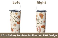 Retro Flowers Flowers 20 oz Tumbler Sublimation PNG Product Image 2