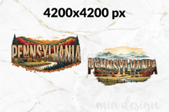 Pennsylvania State PNG, Stone Bridge Rural Sublimation Product Image 2
