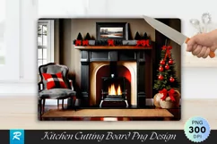 Farmhouse Mantelpiece with Burlap and Buffalo Cutting Board Product Image 1