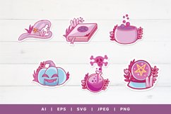 Dreamy Witch Element in Purple Color Sticker Set Product Image 2