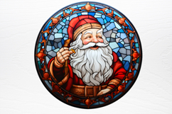 Stained Glass Painting Of Santa Clipart PNG Product Image 2