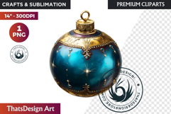 Christmas Jewel Baubles Clipart | Elegant Holiday Ornaments Product Image 1