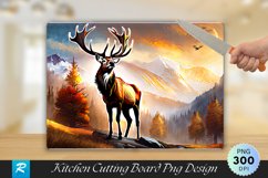 Elk Background Cutting Board Sublimation Design Product Image 1