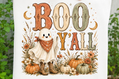 Cute Ghost Halloween Sublimation Shirt Design SVG Product Image 3