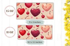Cartoon Cherry Mug Template, Love Hearts Mug Sublimation Product Image 2