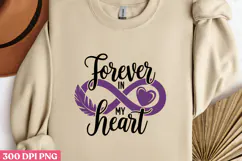 Forever in my heart PNG, Memorial Mom Sublimation PNG Product Image 3