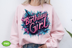 Birthday Girl PNG Floral Birthday PNG Product Image 1