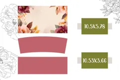Peony Tumbler Wrap Design, Flowers 40 Oz Tumbler PNG Product Image 2