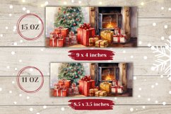Watercolor Christmas Mug Wrap Design, Christmas Coffee Cup Product Image 2