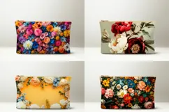 Wildflowers Cosmetic Bag Print, Floral Cosmetic Bag Designs Product Image 2