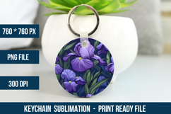 Iris Flower Keychain Design | Keychain Design Product Image 1