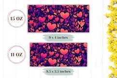 Cute Love Mug Wrap Design, Love Hearts Mug Print Product Image 2