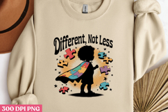 Different, Not Less PNG, Autism Sublimation PNG Product Image 1