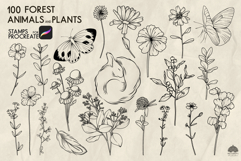 Forest Life Procreate stamp brushes Product Image 2