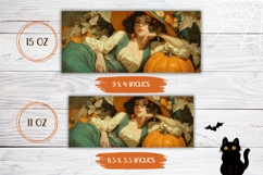 Halloween Pumpkins Mug Wrap, Halloween Witch Mug Design Product Image 2