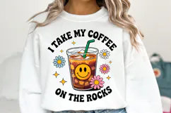 I take my coffee on the rocks svg | Svg Cut File | Shirt Svg Product Image 1