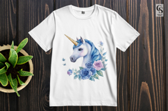 Colorful Watercolor Unicorn Clipart Sublimation PNG Product Image 2