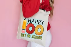 Happy 100 day of school Back to School Sublimation Design Product Image 2