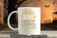 Level 100 Days of School Unlocked Sublimation Design Product Image 3