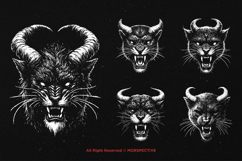 10 Bundle Dark Art Panther Horn Beast Tiger Big Cat Tiger Product Image 3