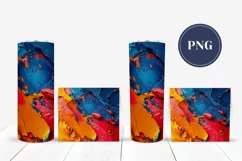 Art Paint Tumbler Sublimation Designs, Art Tumbler Wrap Product Image 2