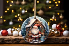 Blank Circle Christmas Ornament Mockup | Sublimation Mockup Product Image 2