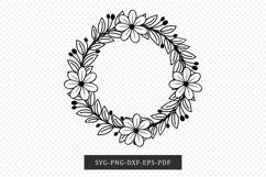 Family monogram SVG, Family Name Sign, Floral frame SVG PNG Product Image 2