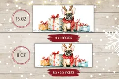 Watercolor Christmas Dog Mug, Christmas Presents Mug Print Product Image 2