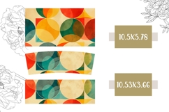 Retro Tumbler Wrap, Retro Circles 40 Oz Tumbler Sublimation Product Image 2