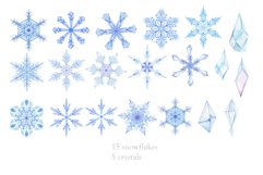 Snowflakes. Watercolor clipart Product Image 7