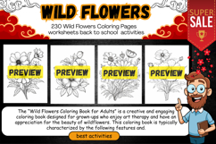 230 Wild Flowers Coloring Pages activities for kids Product Image 2
