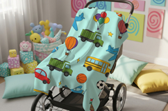 baby blanket stroller mockup Product Image 3