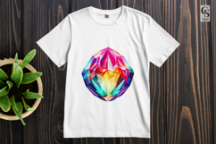 Rainbow Diamond Clipart Sublimation PNG Product Image 2