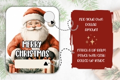 Watercolor Santa Claus Money Card, Christmas Gift Cards Product Image 2