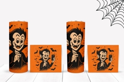 Cartoon Halloween Bats Tumbler, Halloween Vampire PNG Product Image 2