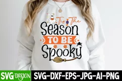 Tis The Season To be Spooky SVG Cut File,Halloween SVGDesign Product Image 2